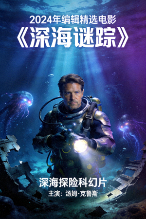2024年编辑精选电影《深海谜踪》海报 - 深海探险科幻片，主演汤姆·克鲁斯