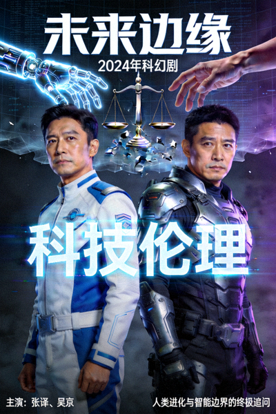 2024年科幻剧《未来边缘》海报 - 科技伦理探讨，主演张译、吴京