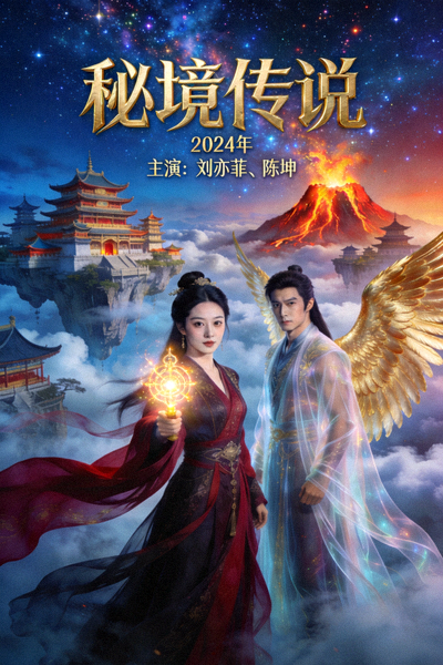 2024年奇幻剧《秘境传说》海报 - 东方奇幻世界，主演刘亦菲、陈坤