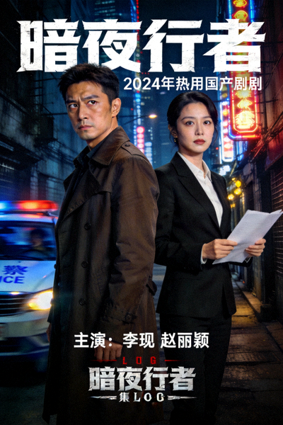 2024年热播国产剧《暗夜行者》海报 - 悬疑犯罪题材，主演李现、赵丽颖