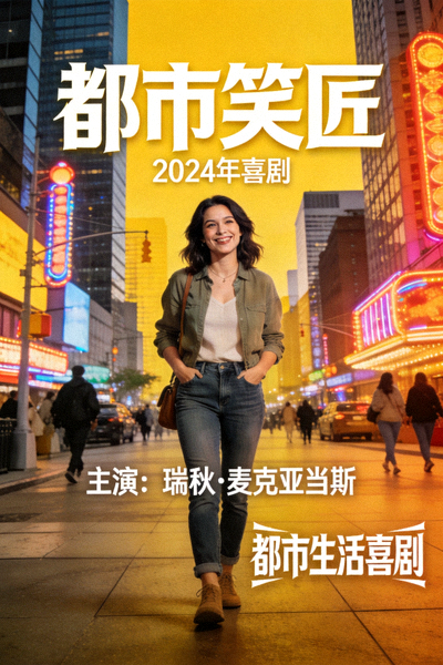 2024年喜剧《都市笑匠》海报 - 都市生活喜剧，主演瑞秋·麦克亚当斯