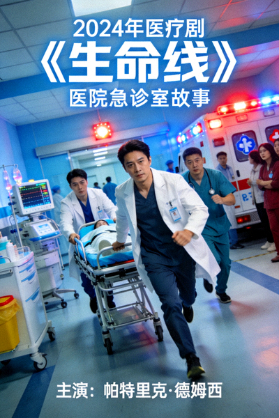 2024年医疗剧《生命线》海报 - 医院急诊室故事，主演帕特里克·德姆西